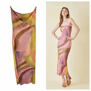 NWT Fore/Misslola.com Tube Maxi Dress Size L